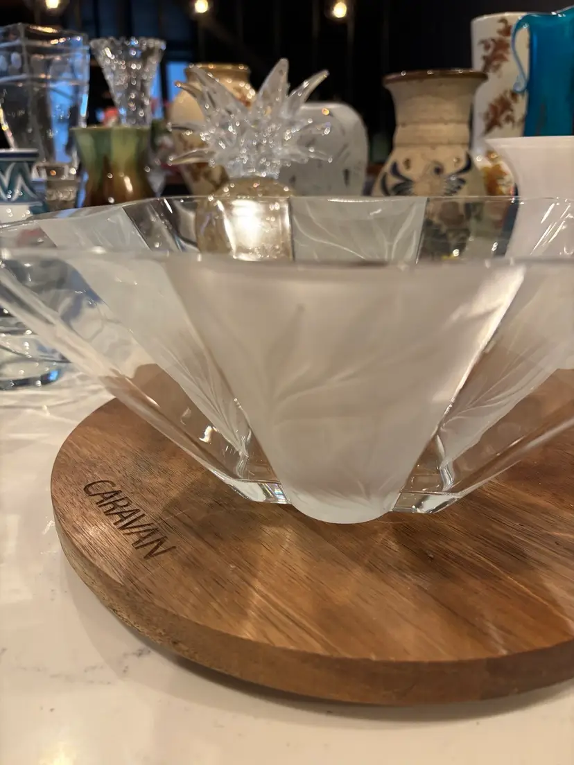 J.G. Durand Cut Crystal Bowl From Sharon Collection, France, Vintage