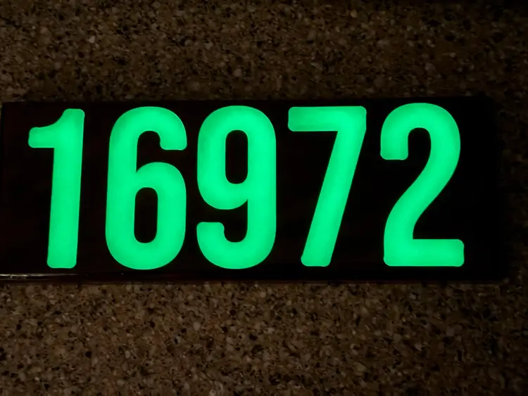 Glow In The Dark Address Sign