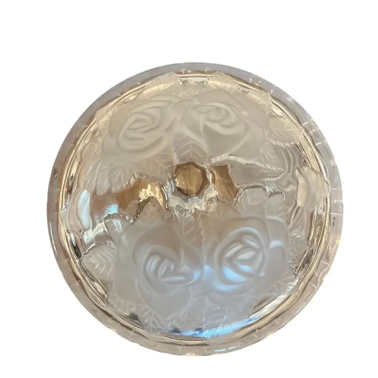 Vintage Mikasa Frosted Winter Rose Candy Dish