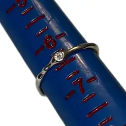 6.5 Silver Ring with Diamond Chip