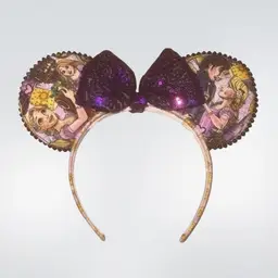 Tangled Rapunzel Purple Headband & Sequined Bow Minnie Mouse Ears