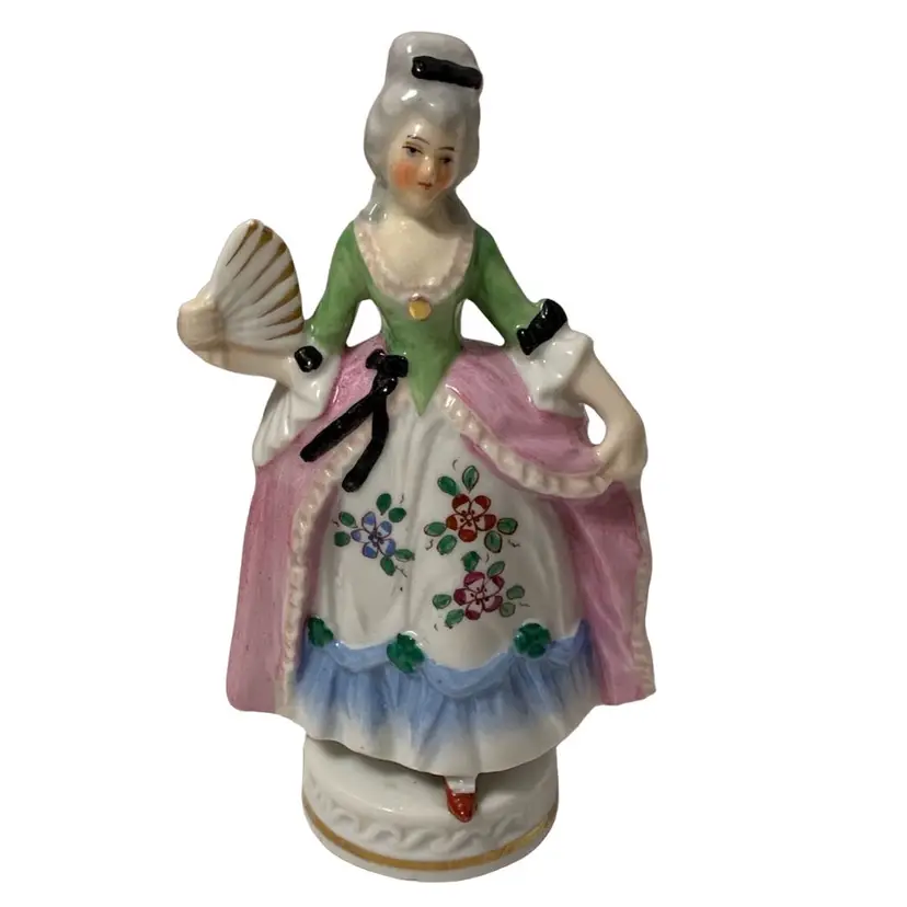 c. 1910 Ernst Bohne Germany Woman With Fan Porcelain Figurine