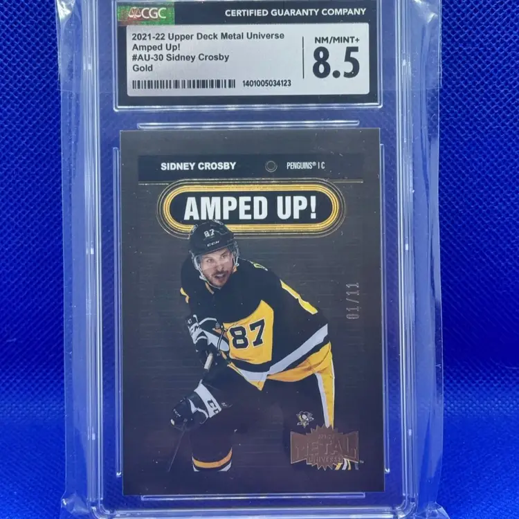 2021 Metal Universe Amped Up Gold /11 Sidney Crosby Pittsburgh Penguins