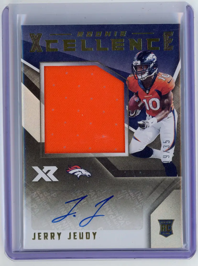 2020 Xr Football JERRY JEUDY RC /35 Rookie Patch Auto SP #RXC-JJ BRONCOS BROWNS
