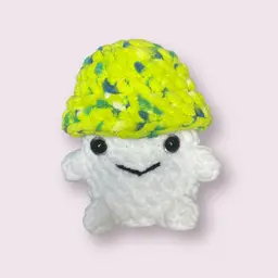 Crochet Mushroom Mushy Lime Green Top Large