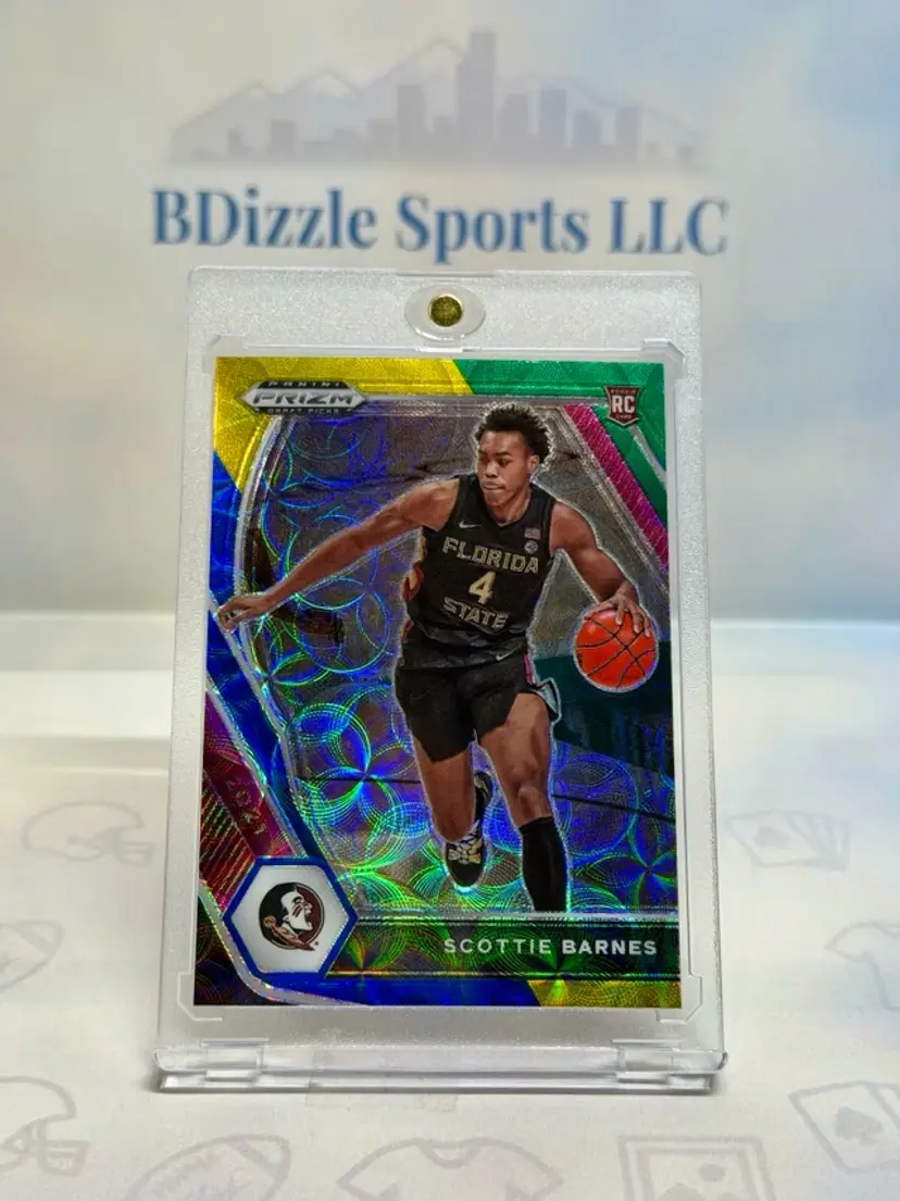 2021 Panini Prizm Draft Picks Scottie Barnes Blue Circles #6 RC