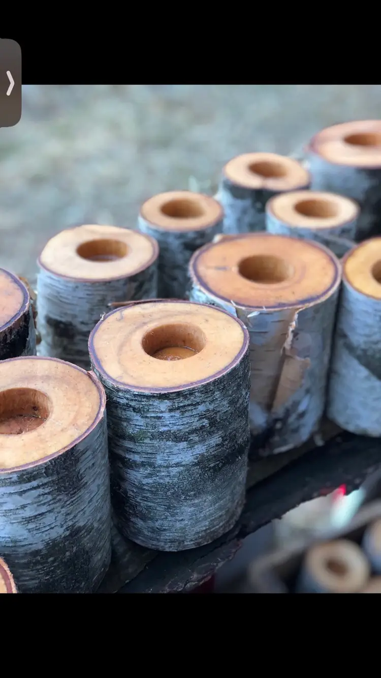 Medium Birch wood TEALIGHT 🎄Candle holder