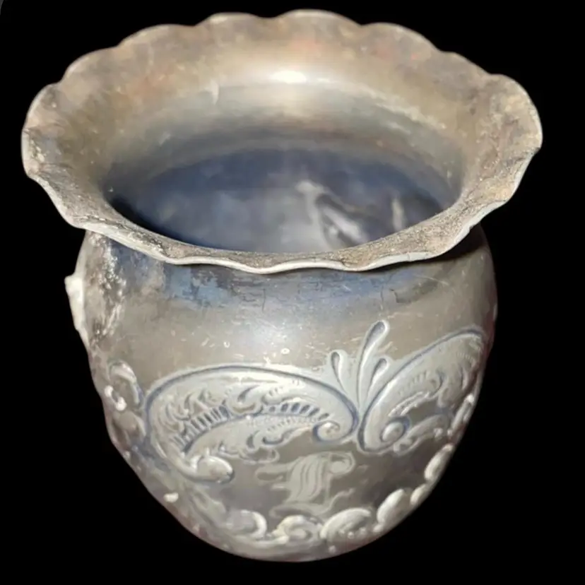 #01- Antique Silver Plated Toothpick Holder As Pictured