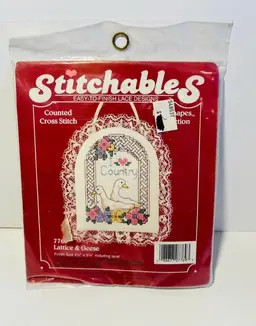 Dimensions Stitchables Counted Cross Stitch Lattice & Geese #7769 Vintage 1988