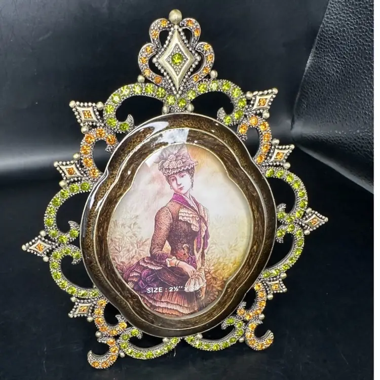 TIZO Jeweled Picture Frame 2 1/2 X 3 1/2 Photo Standing