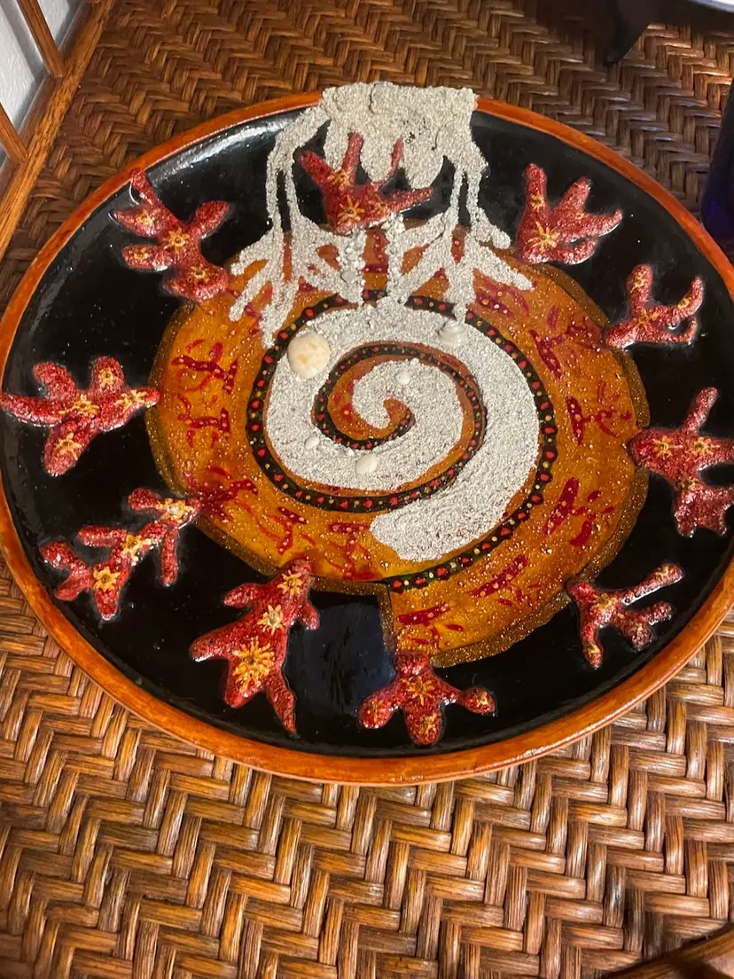 Earthenware Pottery Wall Hanging FolkArt, Native American Or Aboriginal