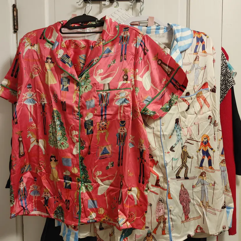 Pajamas- Brand: She Show. Size Vary. NWT. Retail $38-48. Material: 97% polyester, 3% spandex. No callouts.