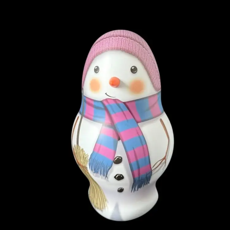 Snowman Metal HolidayTin 3D Empty•Great For Gifts Or Candy•Free Standing•READ
9” T x 5” W