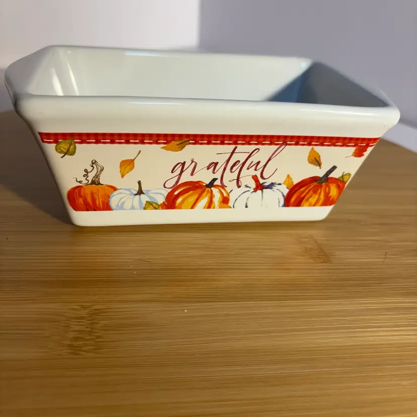 ROYAL NORFOLK Mini Ceramic Baking Loaf Dish “Grateful”