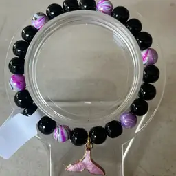 Black And Purple Mermaid Fin Bracelet