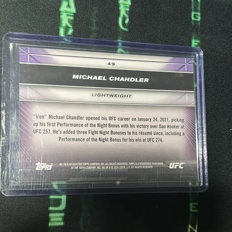 Michael Chandler Ko /8 2024 Topps