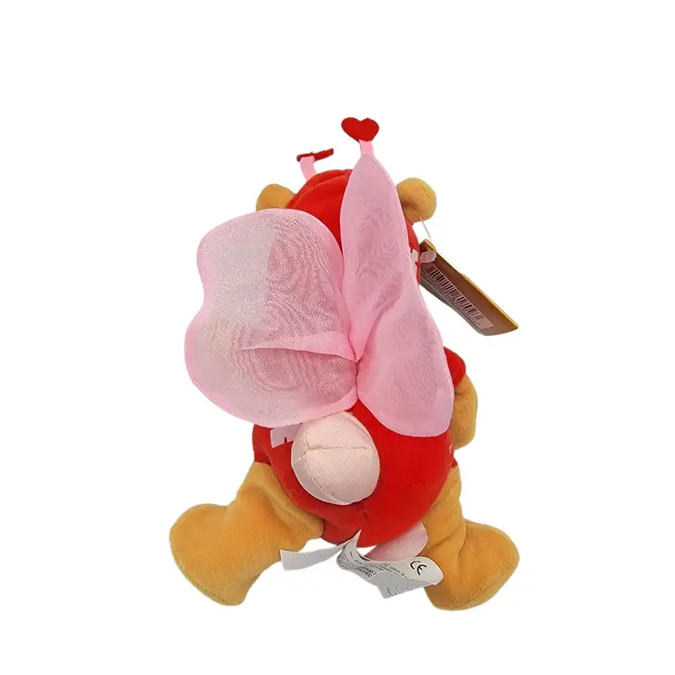 Disney Winnie The Pooh Love Bug Firefly 2000 Valentine Red Pink Bean Bag Plush