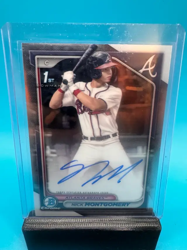 Nick Montgomery 1st Bowman Chrome Auto Atlanta Braves