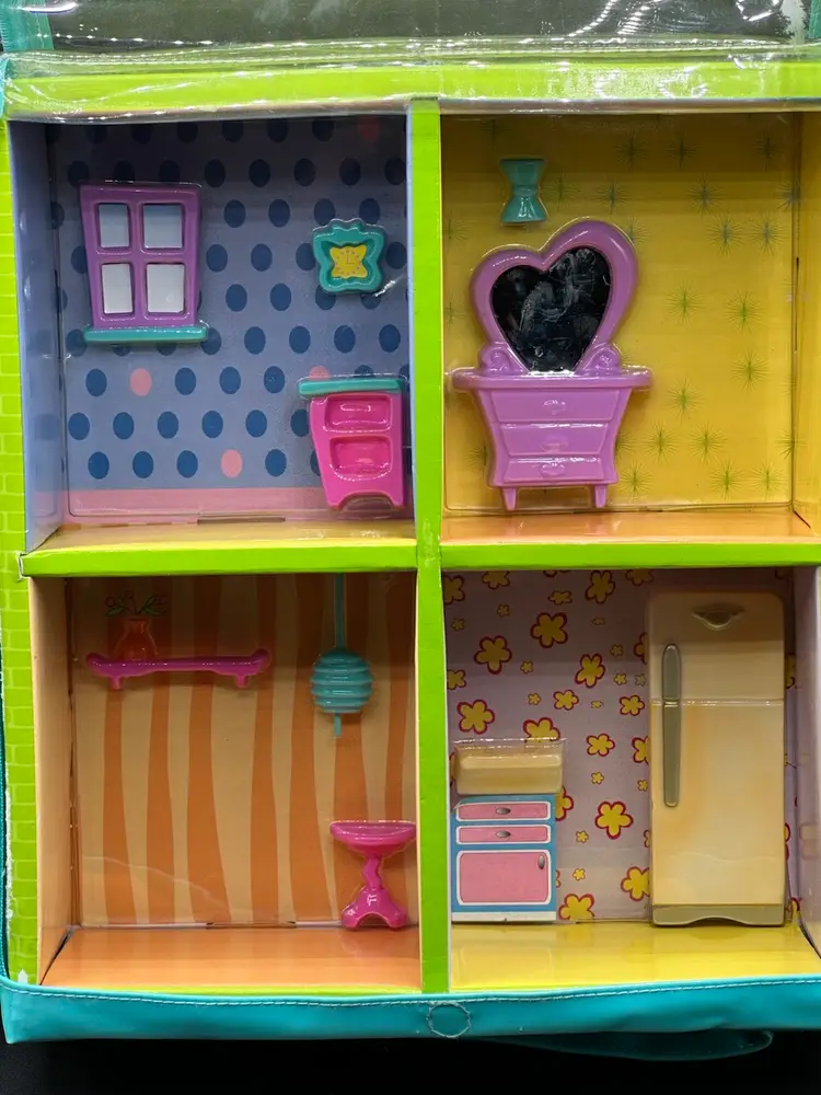 Y2K Polly Pocket (other Brands Included)Trendy Townhouse Zip Up House Carry Case Furniture, Accessories & Figurines