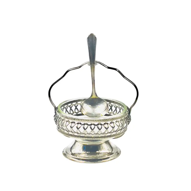 3pc CONDIMENT SUGAR BOWL w/ SPOON
By Sheffield England; 4”
Holiday Hosting