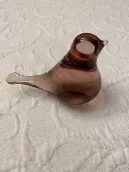 HAND-BLOWN GLASS BIRD