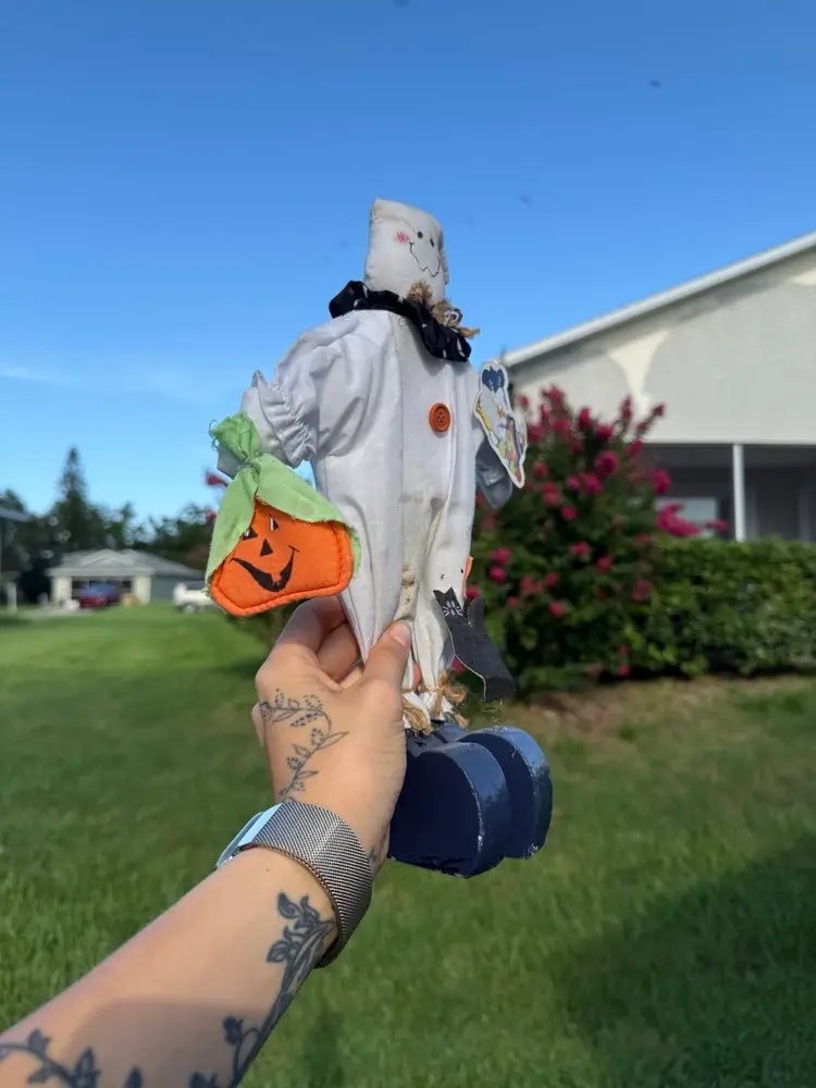 🎃Vintage Primitive Folk Standing Ghost Decor🎃