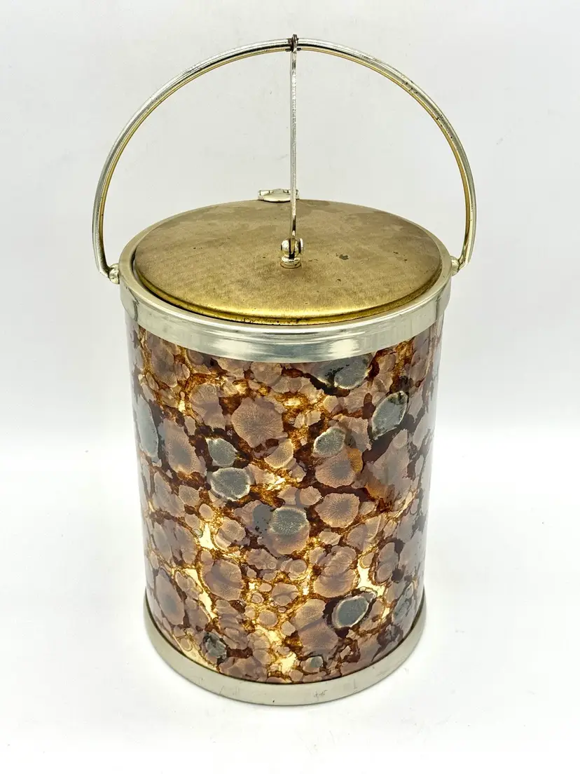 Ice Bucket Vintage Kraftware Mid Century Modern 11”H (body) x 8”W