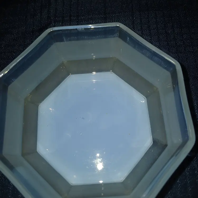 Vintage French ARCOROC Octagonal chambray blue bowl