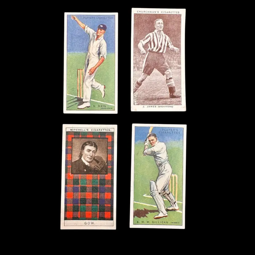 “Do The Sports Thing!” Antique Tobacco Card Assortment Of 4, 1920-1930s