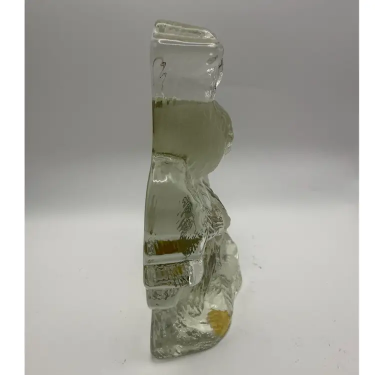 Viking Glass Frosted And Clear Robin Figurine