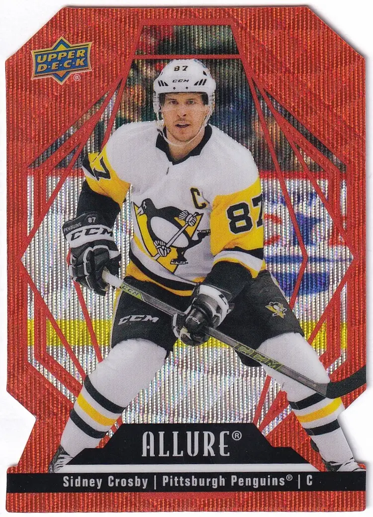 2022-23 Upper Deck Allure Orange Slice Die Cut #84 Sidney Crosby Pittsburgh Penguins Hockey Card