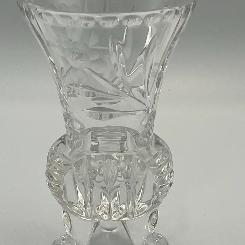 3 Footed Crystal Vase