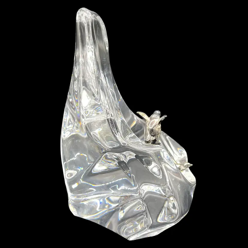 James Carpenter Crystal Iceberg Playful Penguins Paperweight Franklin Mint 1986