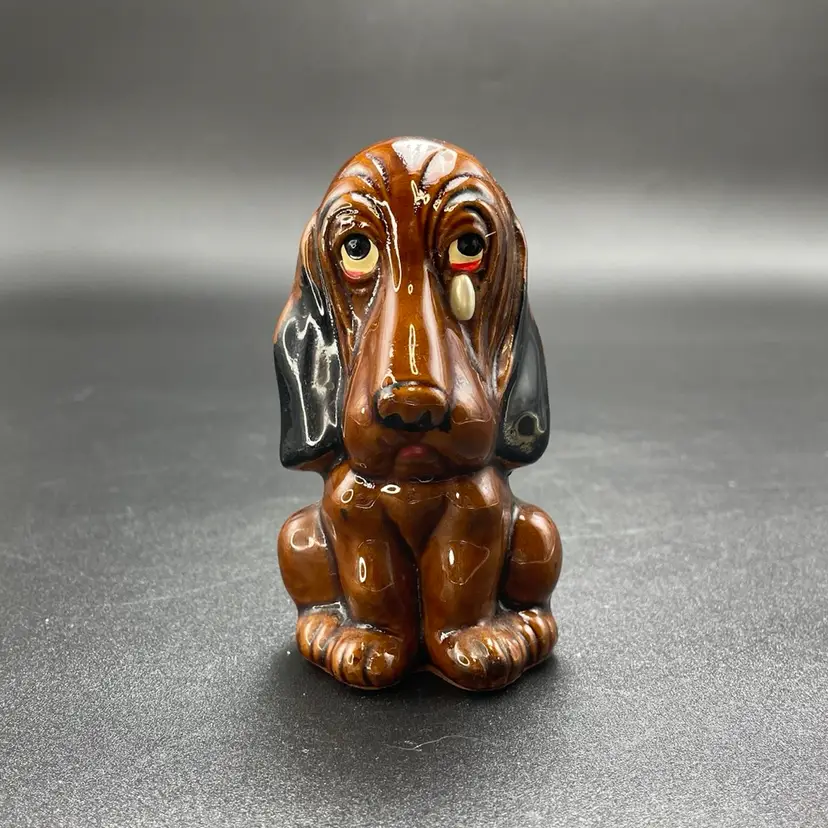 Vintage Enesco Crying Hound Dog Puppy Single Salt Pepper Shaker Figurine