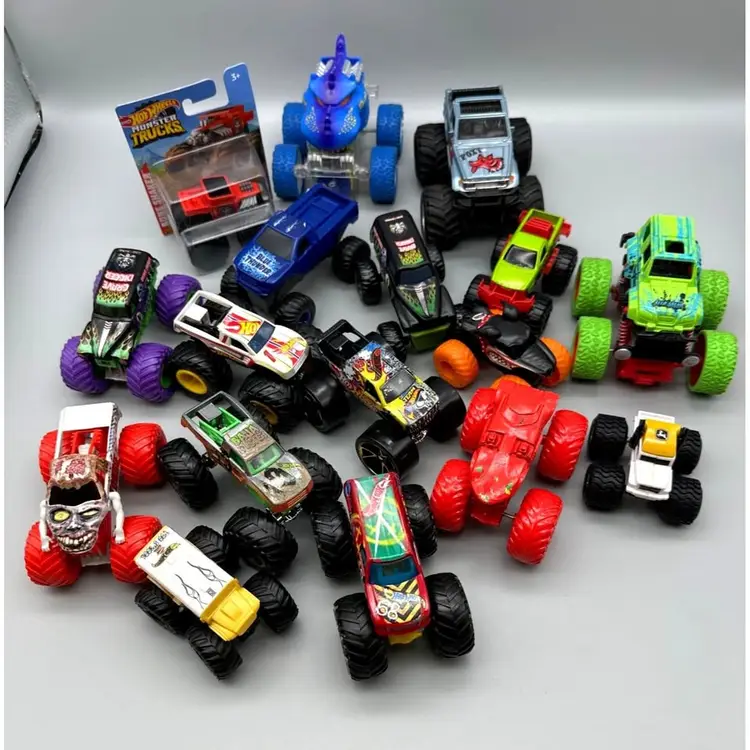 Monster Trucks Assorted Hot Wheels Monster Jam Misc Cars Lot 17 Mixed Designs