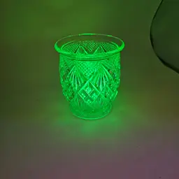 Vintage pressed glass Relish holder clear Votive candle holder