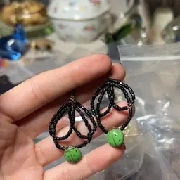 Seed Bead Earrings Lady Bug