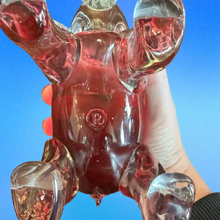 Rossi Cranberry Glass Elephant