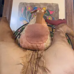 Primtive Repurposed Quilt Square Rabbit