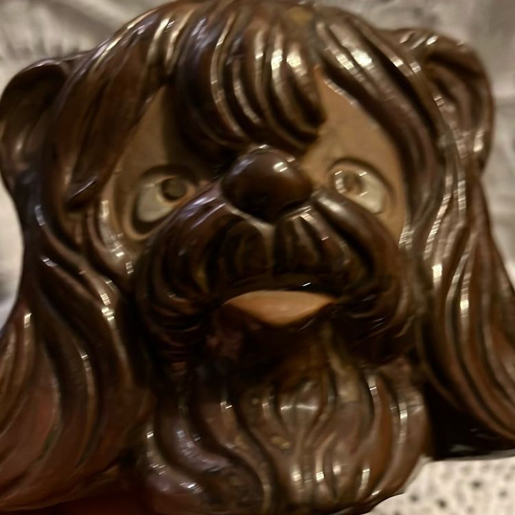 Vintage Long Haired Dog Planter