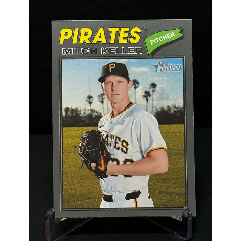 Mitch Keller 2026 Topps Heritage #64 Dark Gray Border Pittsburgh Pirates