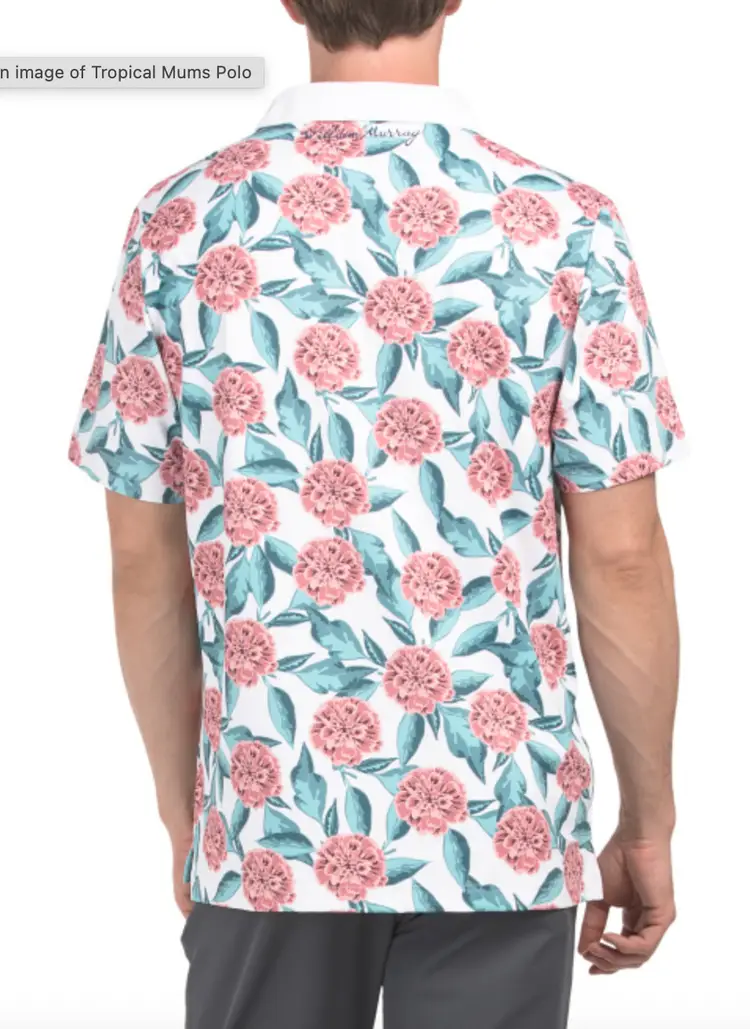 WILLIAM MURRAY TROPICAL MUMS MEN'S POLO SIZE XL