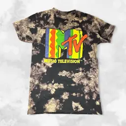 MTV Music Television Tie Dyed T-shirt Small