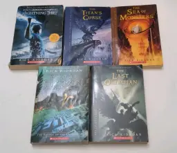 Percy Jackson and the Olympians Series Books 1-5 by Rick Riordan Scholastic Good