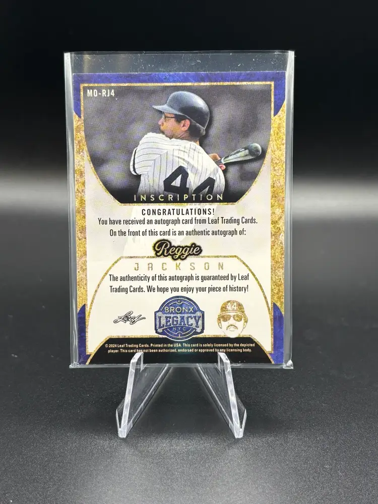 2024 Leaf Bronx Legacy Reggie Jackson Inscription Auto /25 New York Yankees