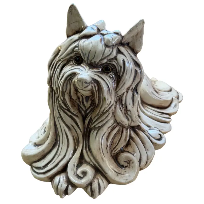 Vintage Kay Finch Yorkshire Terrier Hound dog #831 California Pottery Dog 12” Long