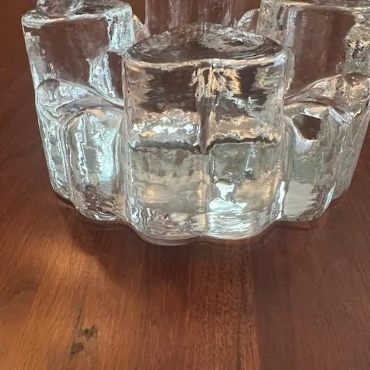 Vintage Glasdesign Georgshutte Germany Glass Coffee Pot Warmer/Votive Holder