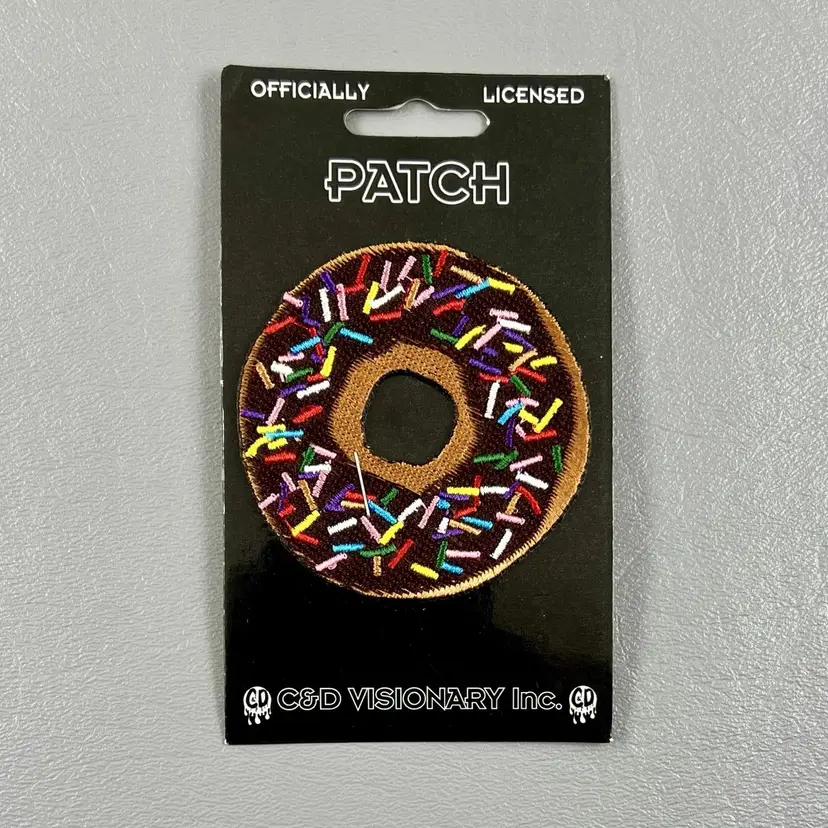 Chocolate Donut Sprinkles C&D Visionary 2.5” Embroidered Patch Iron On Patch New