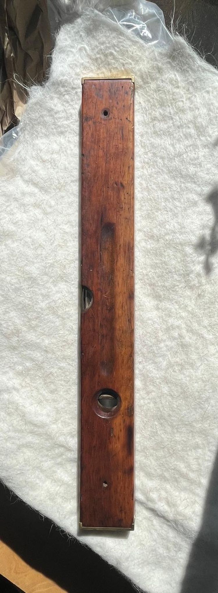 Stanley Rule & Level Co Wood & Brass Bound 26" Level Pat. 1891 & 1896