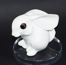 White Fine Bone China Bunny Rabbit by Freeman for GG George Good